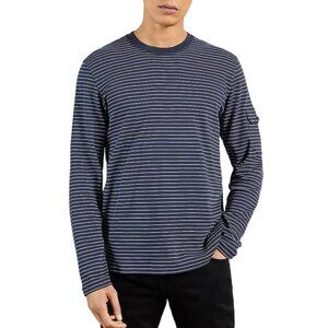Ted Baker Melted Striped Cotton Long Sleeve Shirt Pocket on the Sleeve Size 6/XL